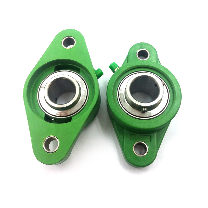 Anti Corrosion Anti Rust Ucfl205 Green Color Plastic Pillow Block